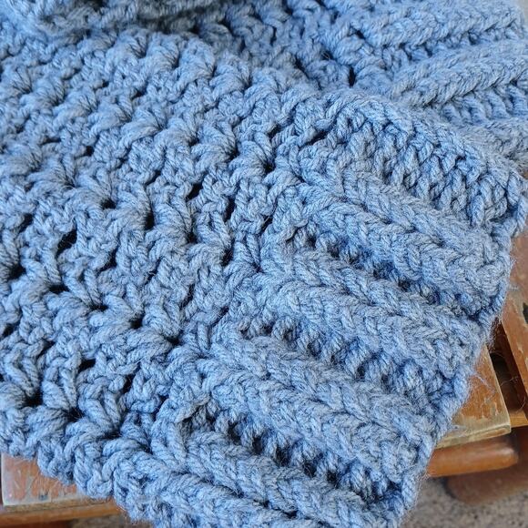 Oxford Grey Leg Warmers OSFM crochet warm thick chunky over knee dance premade - Picture 5 of 9